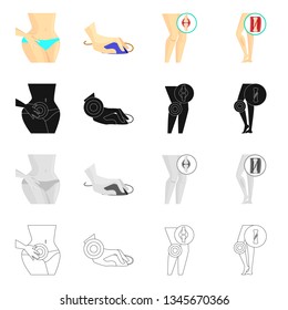 Vector design of hospital and rendering symbol. Set of hospital and help vector icon for stock.