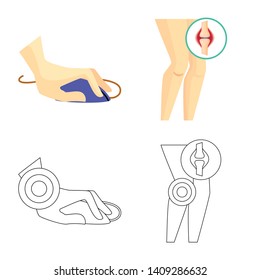 Vector design of hospital and rendering symbol. Collection of hospital and help vector icon for stock.