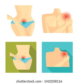 Vector design of hospital and rendering symbol. Collection of hospital and help stock vector illustration.