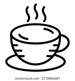 Estilo caliente del icono del café del diseño del Vector