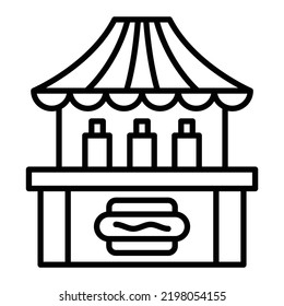 Vector Design Hot Dog Stall Icon Style