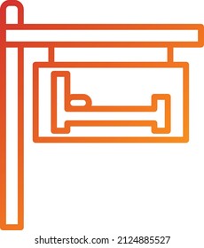 Vector Design Hotel Sign Icon Style