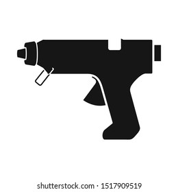 Vector design of hotmelt and gun icon. Graphic of hotmelt and pistol stock vector illustration.
