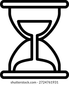 Estilo de icono de reloj de arena de diseño de Vector