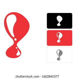 Vector Design of  Hourglass Logo in Red with Time Theme