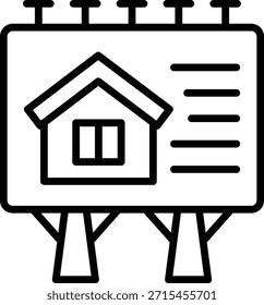 Vectordesign Haus Reklametafel Symbolstil