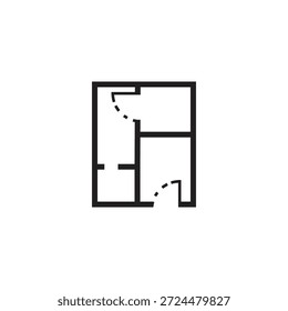 Diseño de Vector de Planes de construcción de casas.