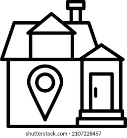 Estilo de icono de dirección de la casa de diseño del vector