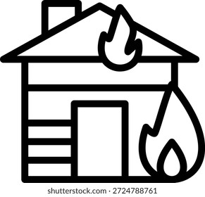Vector Design House Fire Icon Style