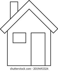 Vector design of a house icon in black and white color