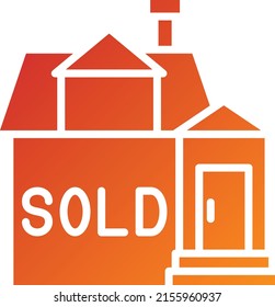 Vector Design House Sold Icon Style