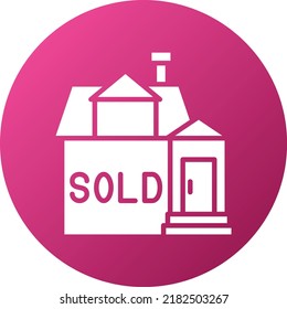 Vector Design House Sold Icon Style