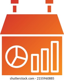 Vektordesign-Haus-Statistiken Symbolstil