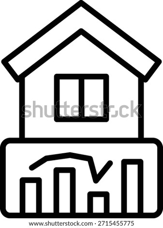 Vector Design House Stats Icon Style