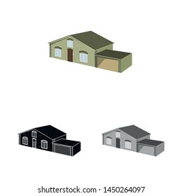Vector design of house and villa sign. Set of house and dwelling stock symbol for web.