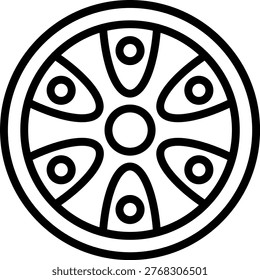 Vector Design Hubcap Icon Style