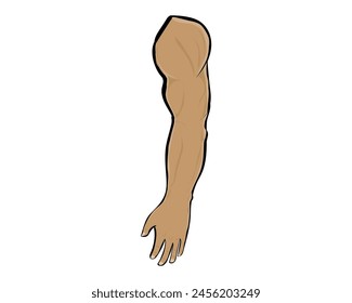 vector design of a human arm or hand that is quite athletic and muscular