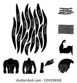 Vector design of human and body  icon. Set of human and cells vector icon for stock.