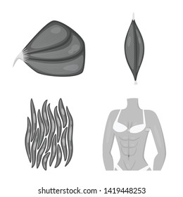 Vector design of human and body sign. Collection of human and cells stock symbol for web.