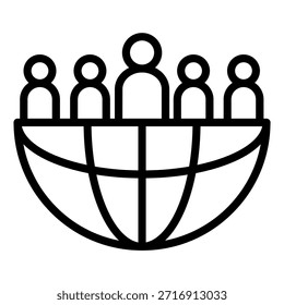 Diseño de Vector Geografía humana Estilo de icono