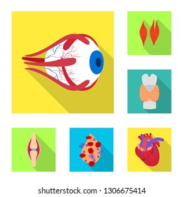 Vector design of human and health icon. Collection of human and scientific stock symbol for web.