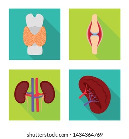 Vector design of human and health logo. Set of human and scientific stock vector illustration.