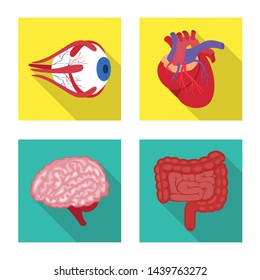Vector design of human and health logo. Collection of human and scientific vector icon for stock.