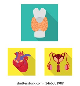 Vector design of human and health logo. Collection of human and scientific stock vector illustration.