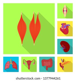 Vector design of human and health symbol. Set of human and scientific stock symbol for web.
