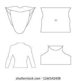 Vector design of human and part. Collection of human and woman stock symbol for web.