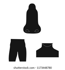 Vector design of human and part icon. Collection of human and woman vector icon for stock.