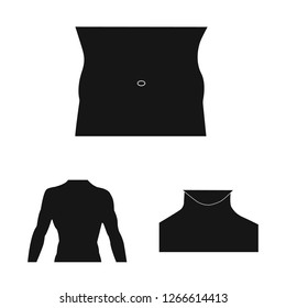 Vector design of human and part icon. Collection of human and woman vector icon for stock.