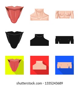 Vector design of human and part icon. Collection of human and woman vector icon for stock.