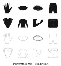 Vector design of human and part logo. Collection of human and woman stock symbol for web.