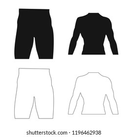 Vector design of human and part logo. Set of human and woman stock symbol for web.