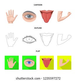 Vector design of human and part logo. Set of human and woman stock symbol for web.