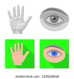 Vector design of human and part logo. Set of human and woman stock symbol for web.