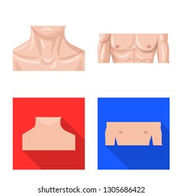 Vector design of human and part logo. Collection of human and woman vector icon for stock.