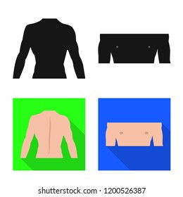 Vector design of human and part sign. Collection of human and woman vector icon for stock.