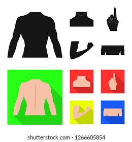 Vector design of human and part sign. Collection of human and woman stock symbol for web.