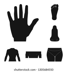 Vector design of human and part sign. Collection of human and woman stock symbol for web.