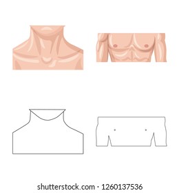 Vector design of human and part symbol. Collection of human and woman vector icon for stock.