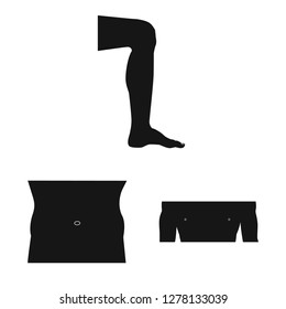 Vector design of human and part symbol. Set of human and woman vector icon for stock.