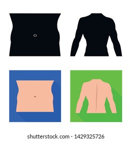 Vector design of human and part symbol. Collection of human and woman stock symbol for web.
