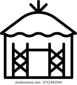Vektordesign Hütte Symbolstil