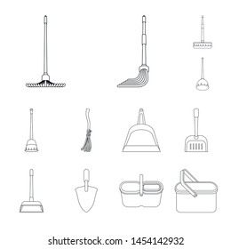 Vector design of hygiene and clean sign. Collection of hygiene and mopping vector icon for stock.