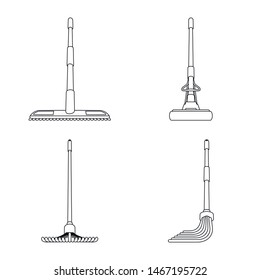 Vector design of hygiene and clean symbol. Collection of hygiene and mopping stock symbol for web.