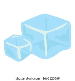Vector Design of an Ice Block in Blue