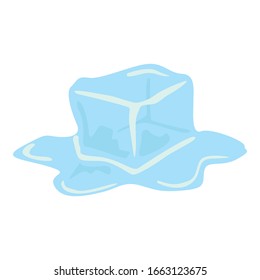 Vector Design of an Ice Block in Blue
