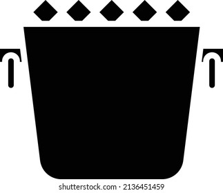 Diseño de vectores Icono de cubo de hielo